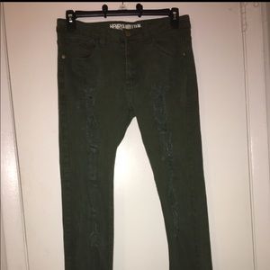 GREEN DYE JEANS